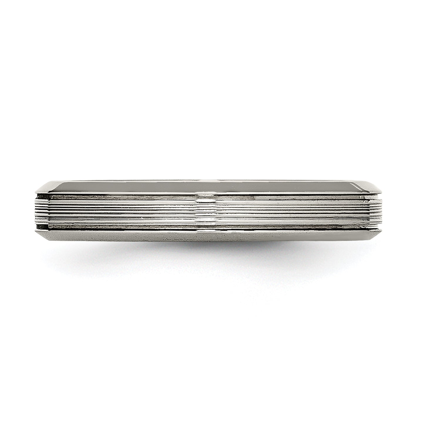Chisel Titanium Polished 3.75mm Grooved Comfort Fit Band