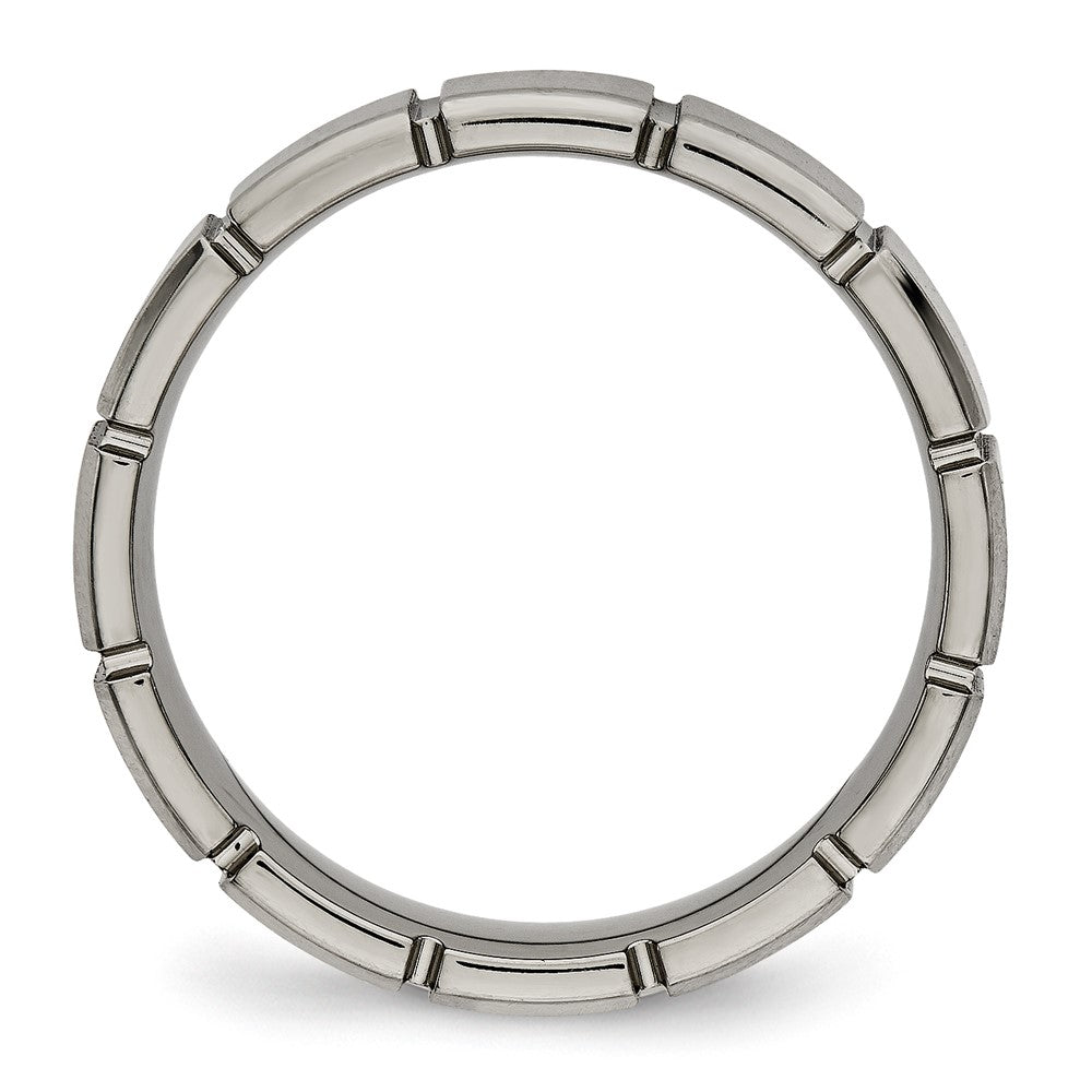 Titanium Brushed and Polished 5mm Grooved Band