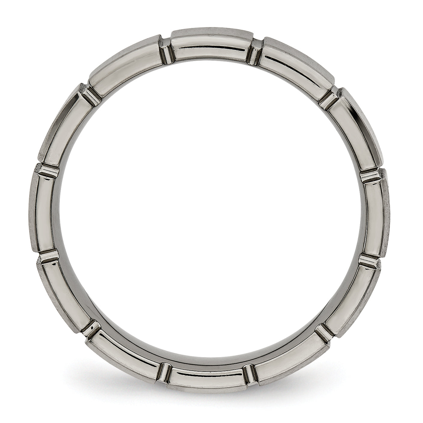 Titanium Brushed and Polished 5mm Grooved Band