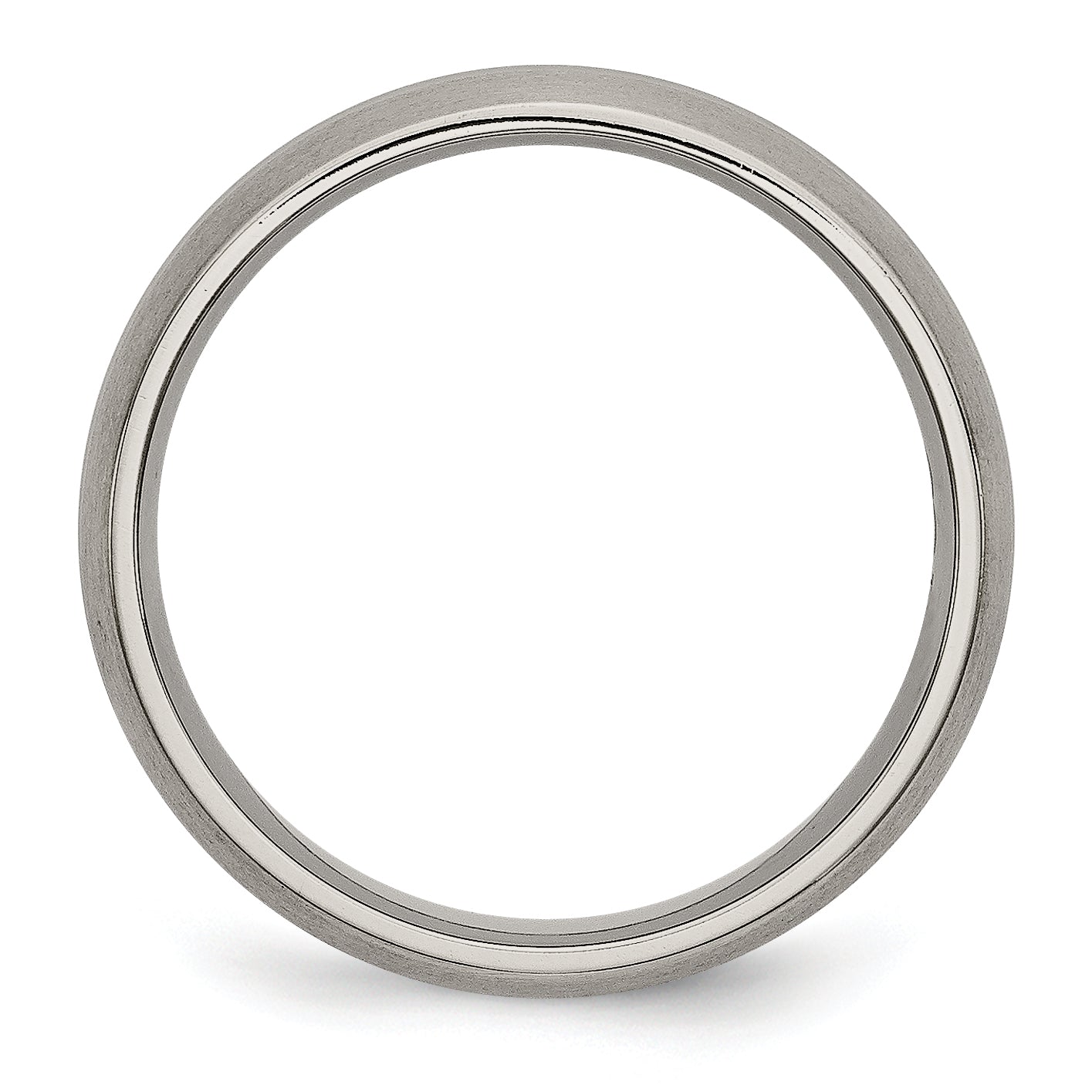 Chisel Titanium Brushed Center 6mm Grooved Band