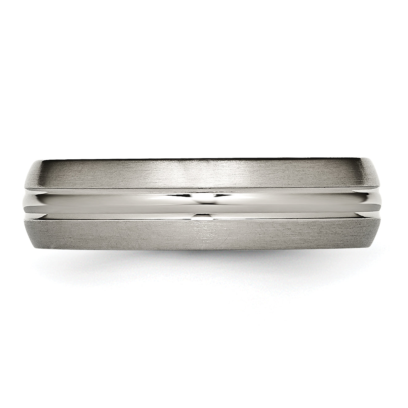 Chisel Titanium Brushed Center 6mm Grooved Band