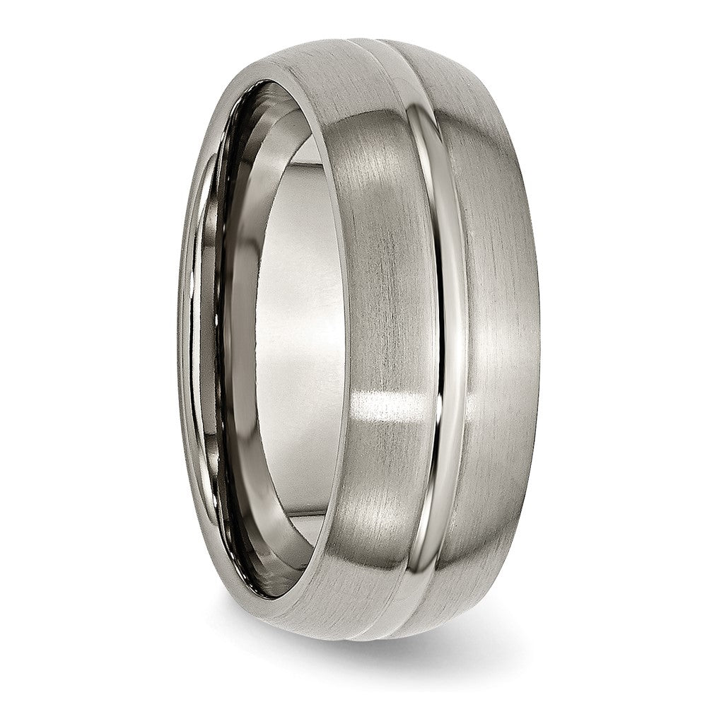 Chisel Titanium Brushed Center 8mm Grooved Band