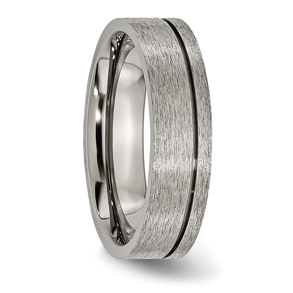 Titanium Grooved 6mm Brushed Band