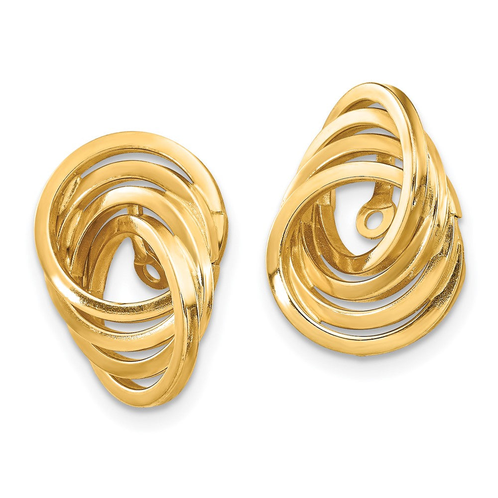 14k Polished Love Knot Earring Jackets