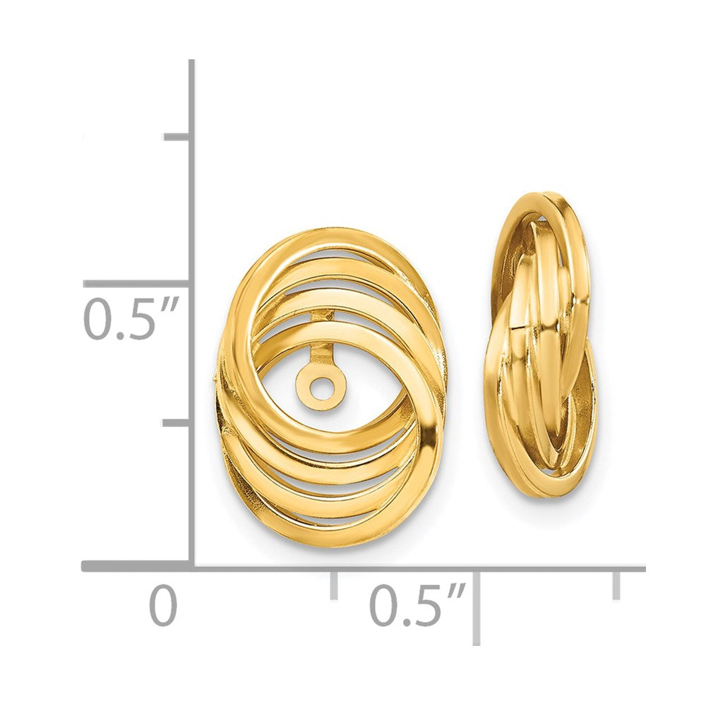 14k Polished Love Knot Earring Jackets