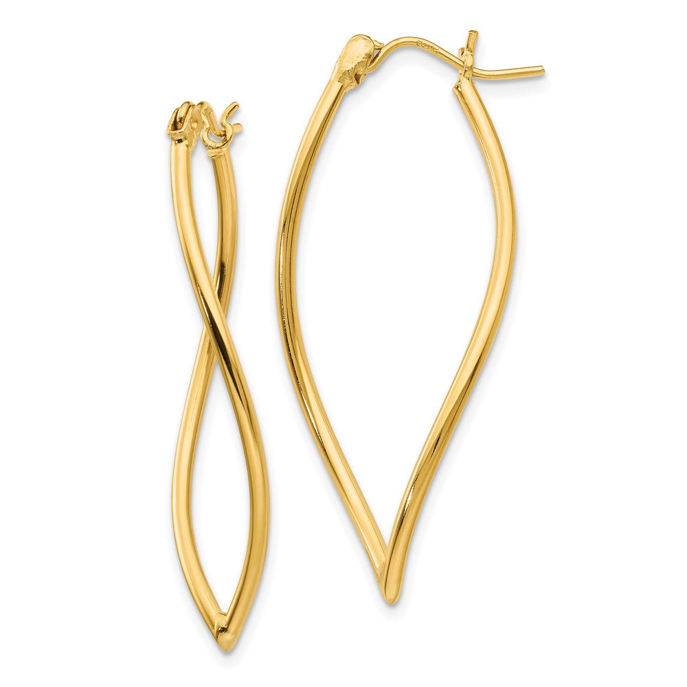 14k Polished Fancy Hoop Earrings