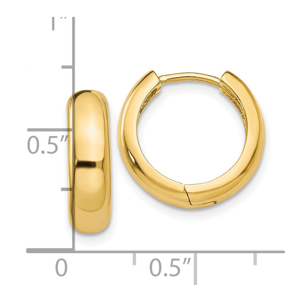 14k Round Hinged Hoop Earrings