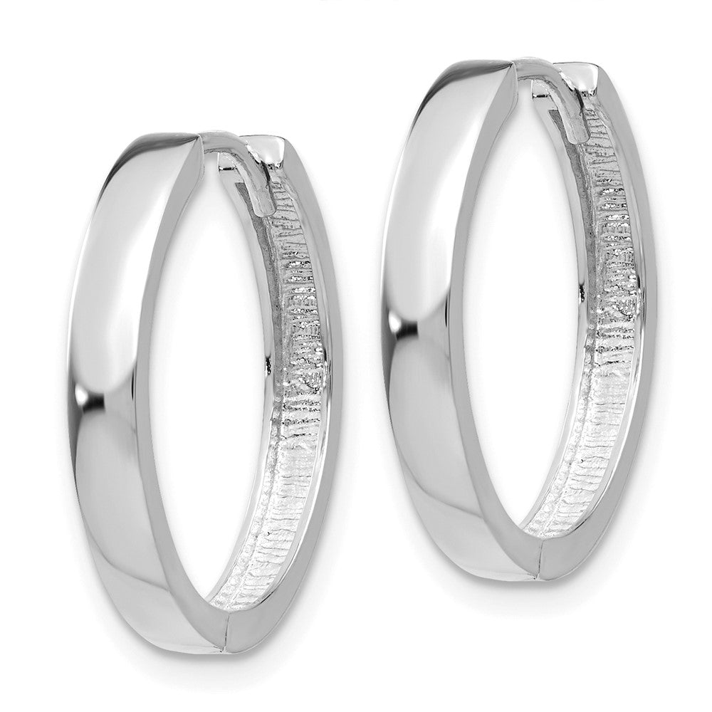 14k White Gold Hinged Earrings