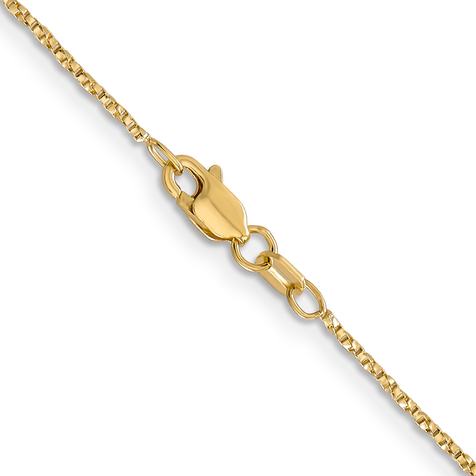 14K 24 Inch .95Mm Twisted Box With Lobster Clasp Chain