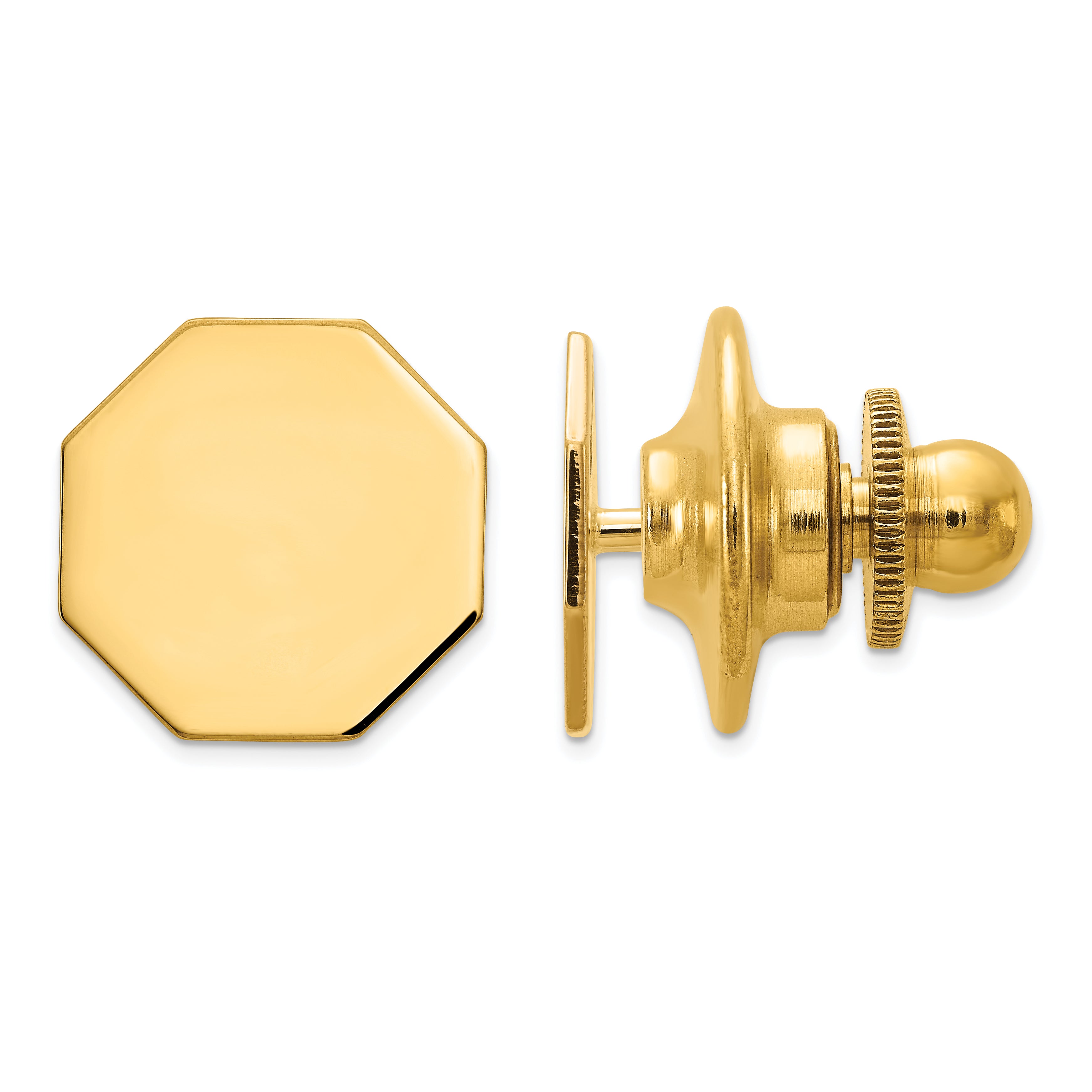 14K Men'S Octagonal Tie Tac