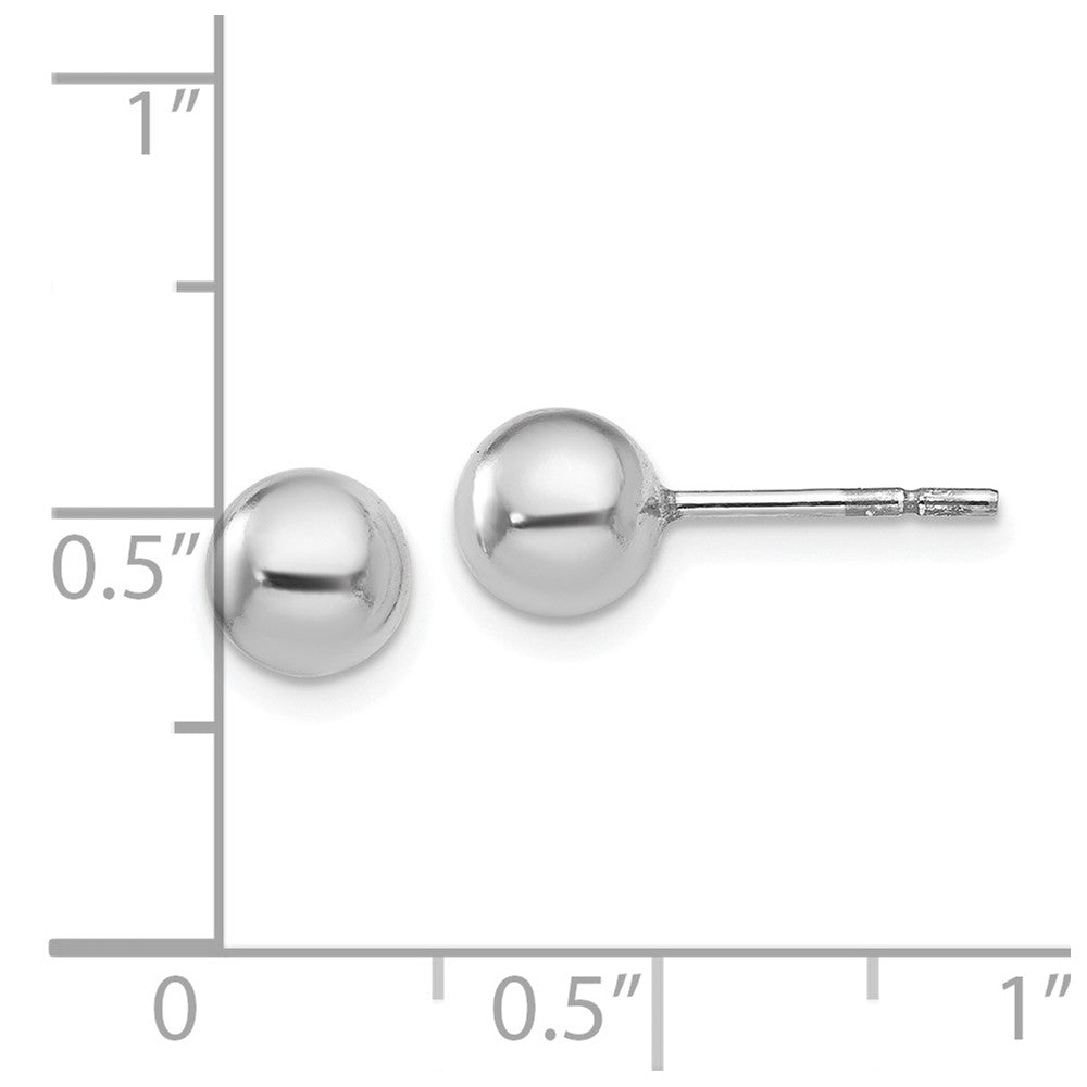 Sterling Silve 6mm Polished Ball Post Earrings
