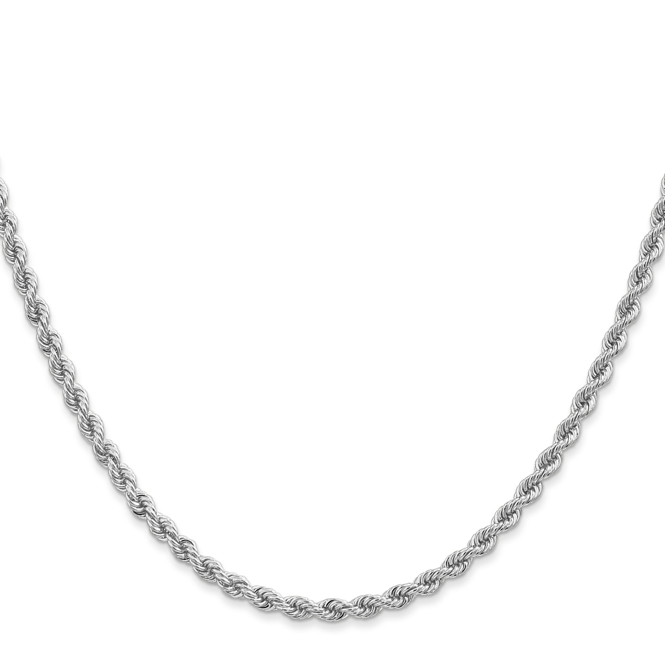 14K White Gold 20 Inch 2.75Mm Regular Rope With Lobster Clasp Chain