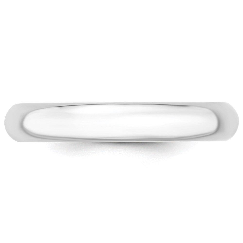 14k White Gold 4mm Standard Weight Comfort Fit Wedding Band Size 7