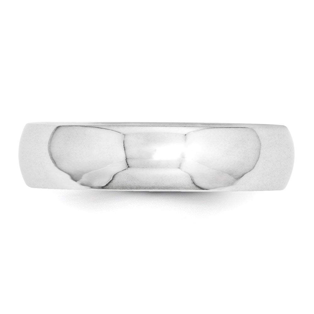 14k White Gold 5mm Standard Weight Comfort Fit Wedding Band Size 4.5