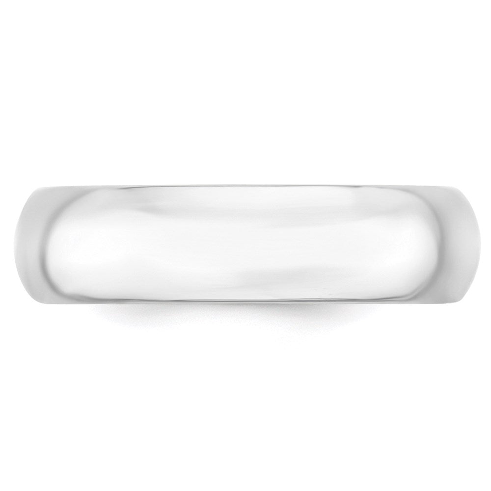 10k White Gold 6mm Standard Weight Comfort Fit Wedding Band Size 10