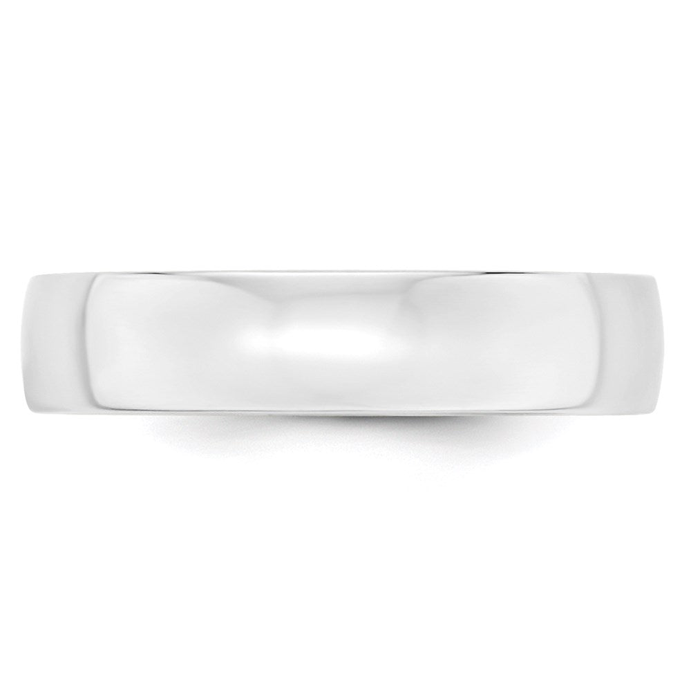 10k White Gold 5mm Lightweight Comfort Fit Wedding Band Size 5
