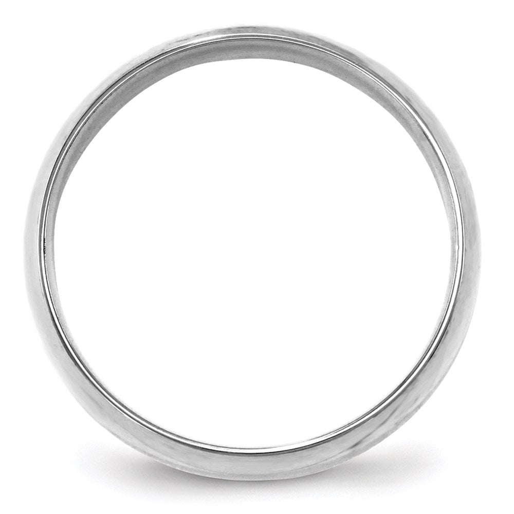 14k White Gold 6mm Lightweight Comfort Fit Wedding Band Size 5.5