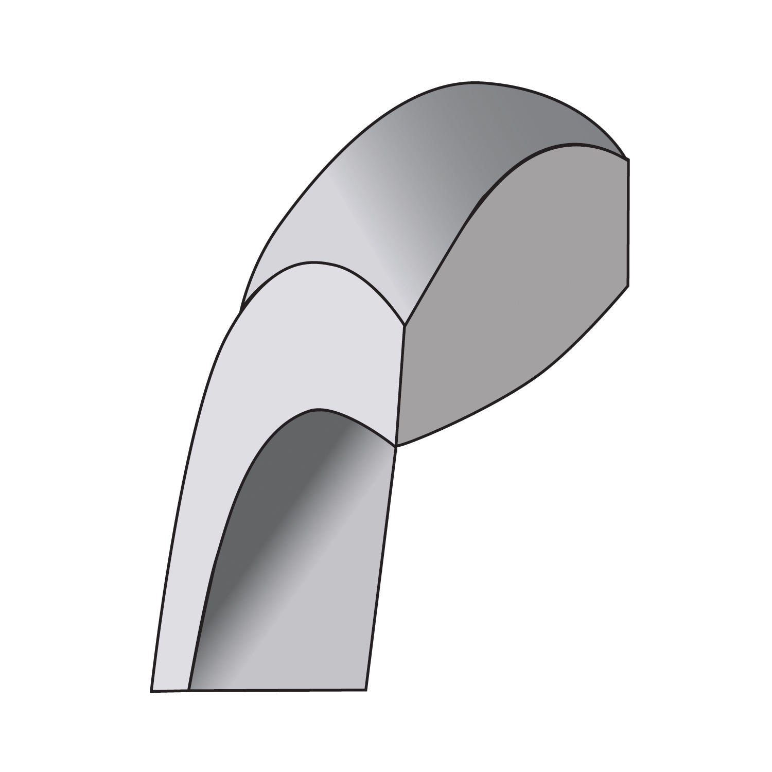 14k White Gold 3mm Lightweight Comfort Fit Wedding Band Size 4