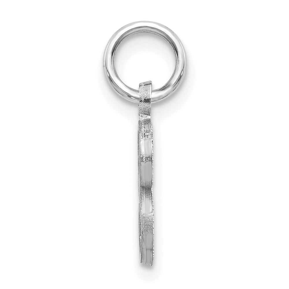 14KW Diamond-cut Letter S Initial Charm