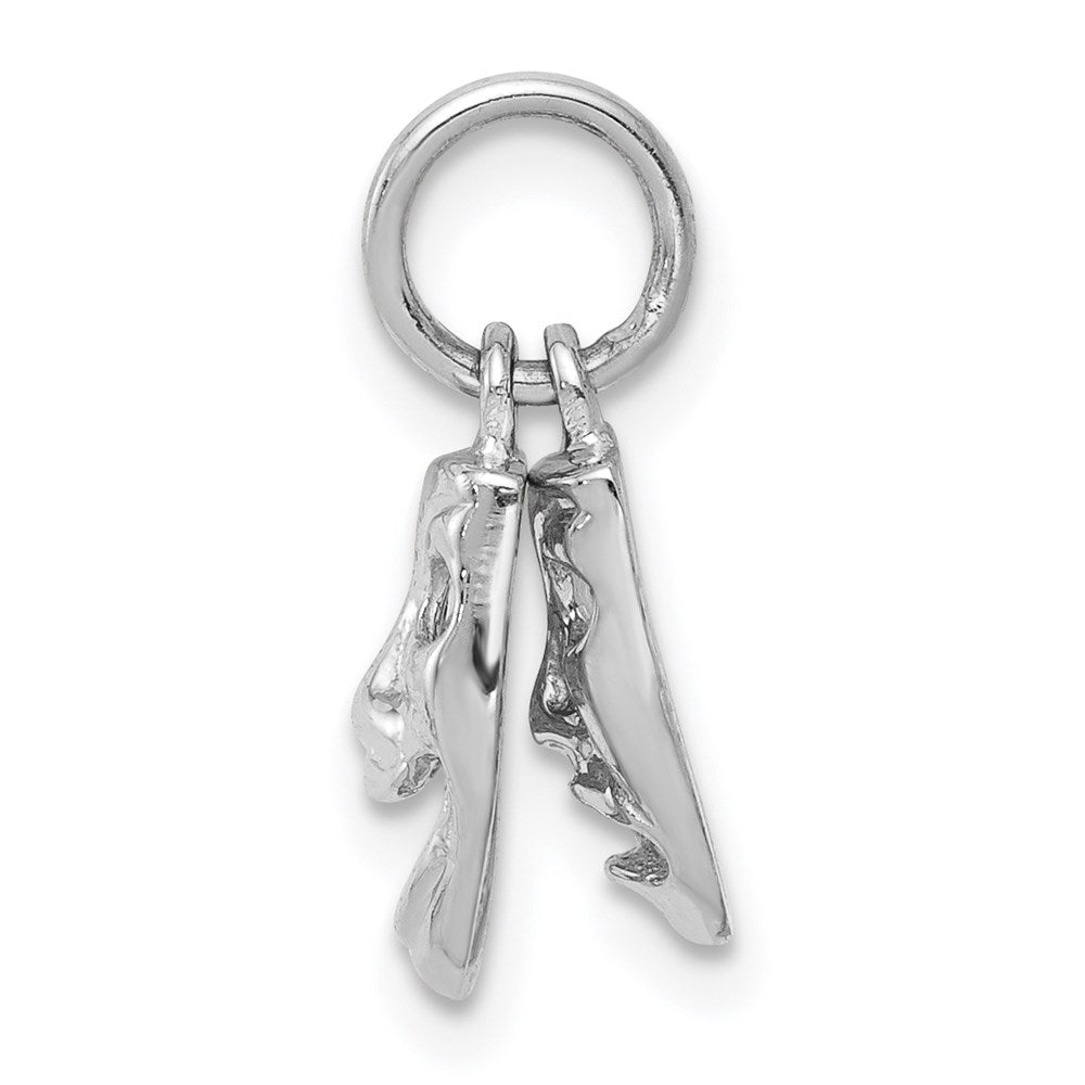 14k White Gold Comedy/Tragedy 2-Piece Charm