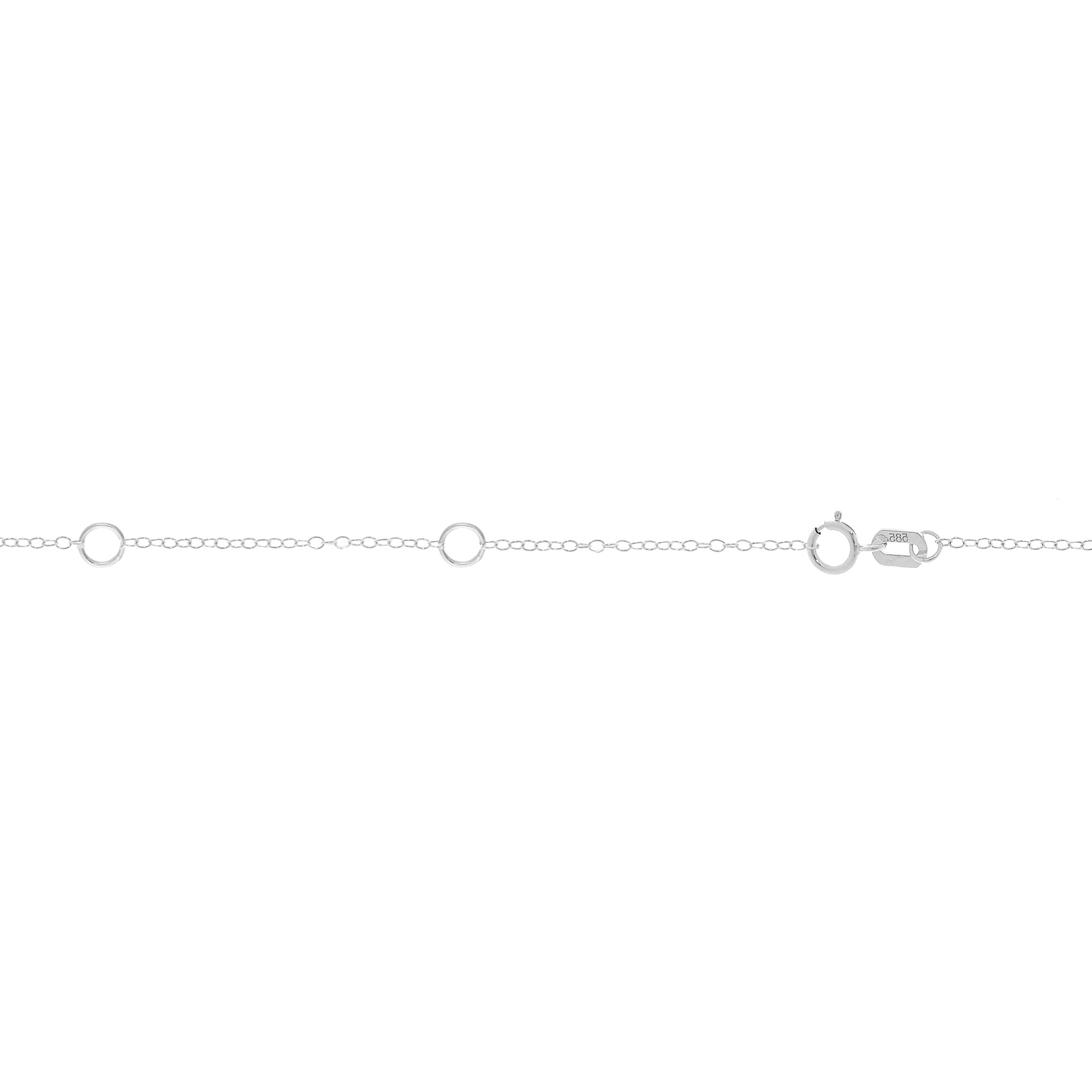 14K White Gold 1.3mm Double Extendable Piatto 18" Chain with Lobster Lock. Jump Ring at 16 and 17 inch.