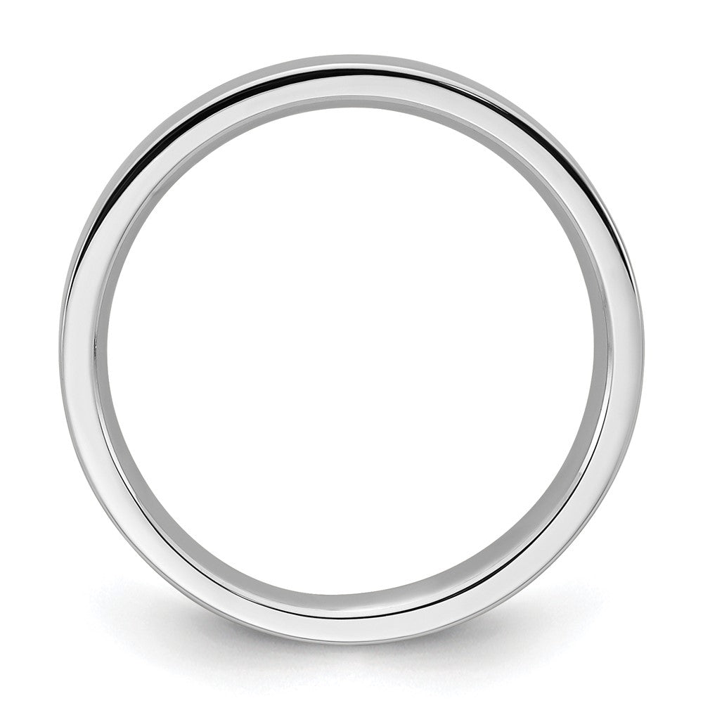 14k White Gold 3mm Standard Weight Flat Comfort Fit Wedding Band Size 10