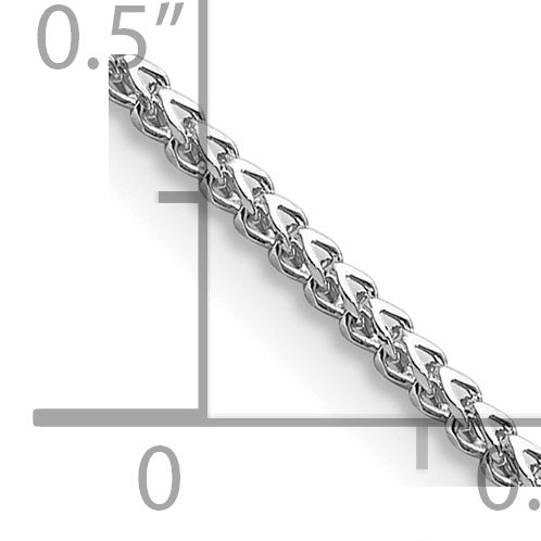 14K White Gold 20 Inch 1Mm Franco With Lobster Clasp Chain