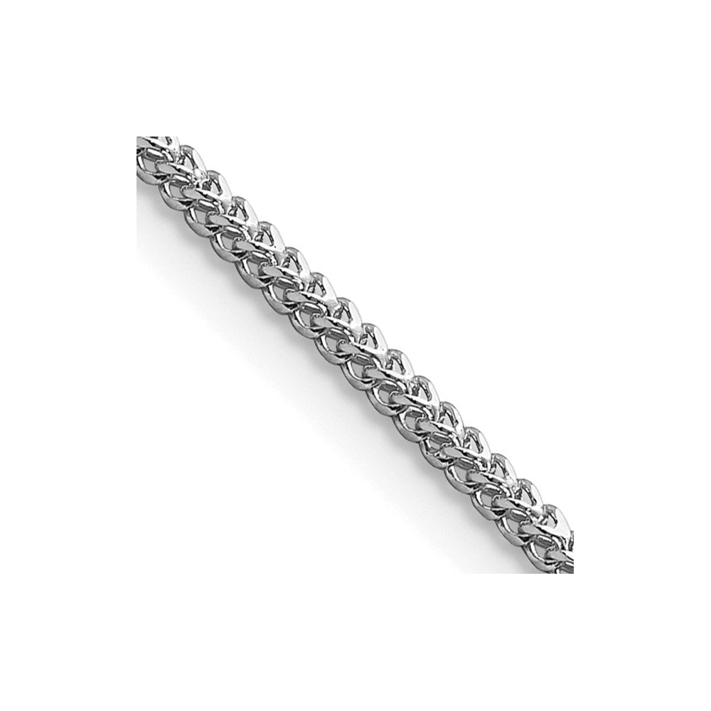 14K White Gold 16 inch 1.3mm Franco with Lobster Clasp Chain