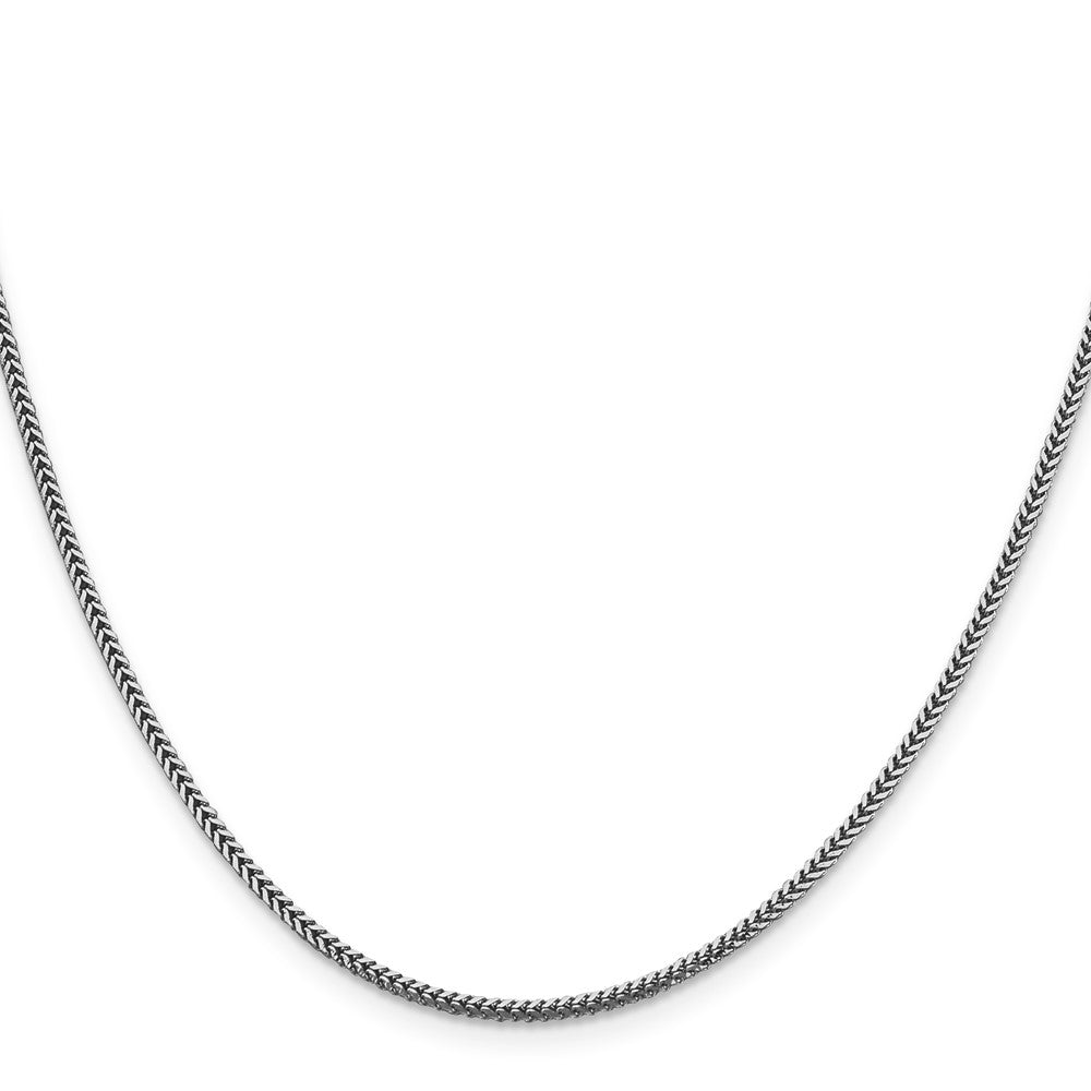14K White Gold 30 inch 1.4mm Franco with Lobster Clasp Chain