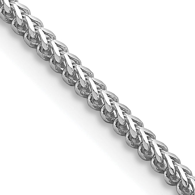 14K White Gold 18 Inch 1.5Mm Franco With Lobster Clasp Chain