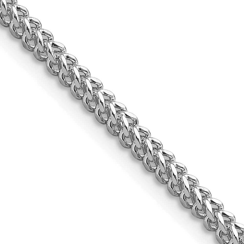 14K White Gold 16 inch 2.3mm Franco with Lobster Clasp Chain