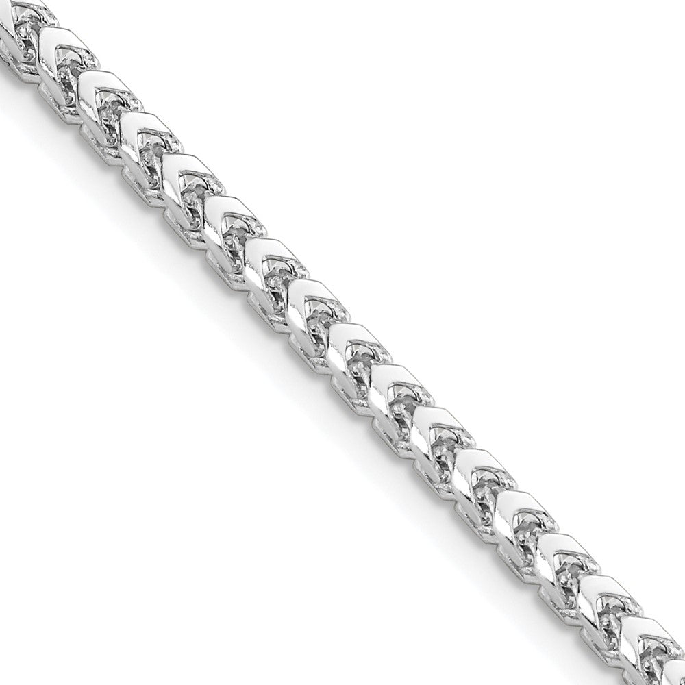 14K White Gold 20 inch 3mm Franco with Fancy Lobster Clasp Chain