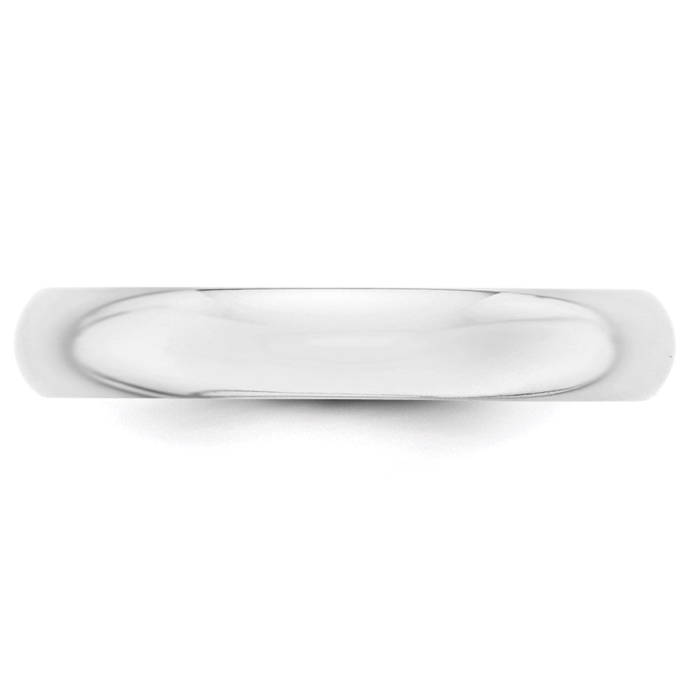 14k White Gold 4mm Half-Round Wedding Band Size 4.5