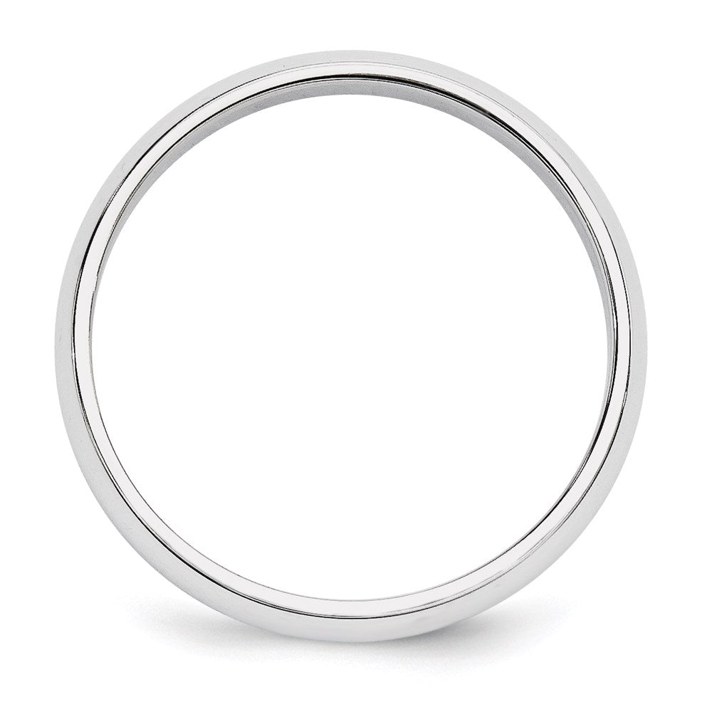 14k White Gold 5mm Half Round Wedding Band Size 14