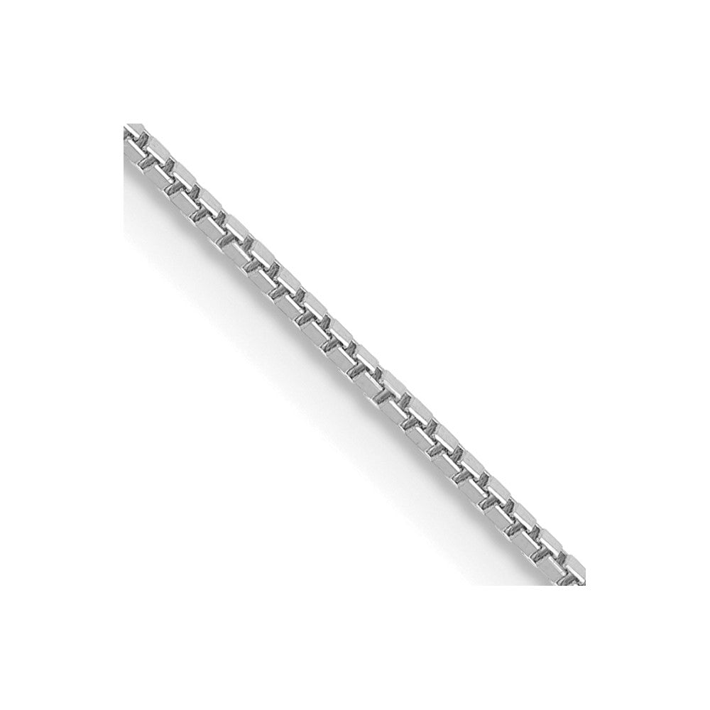 14K White Gold 24 inch .9mm Box with Lobster Clasp Chain