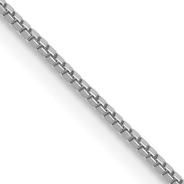 14K White Gold 16 Inch .7Mm Box With Lobster Clasp Chain