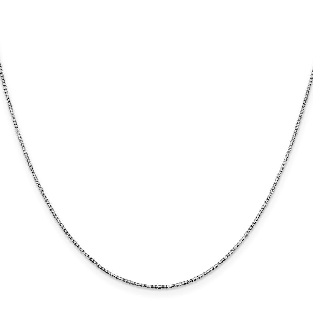 14K White Gold 16 inch .95mm Box with Lobster Clasp Chain