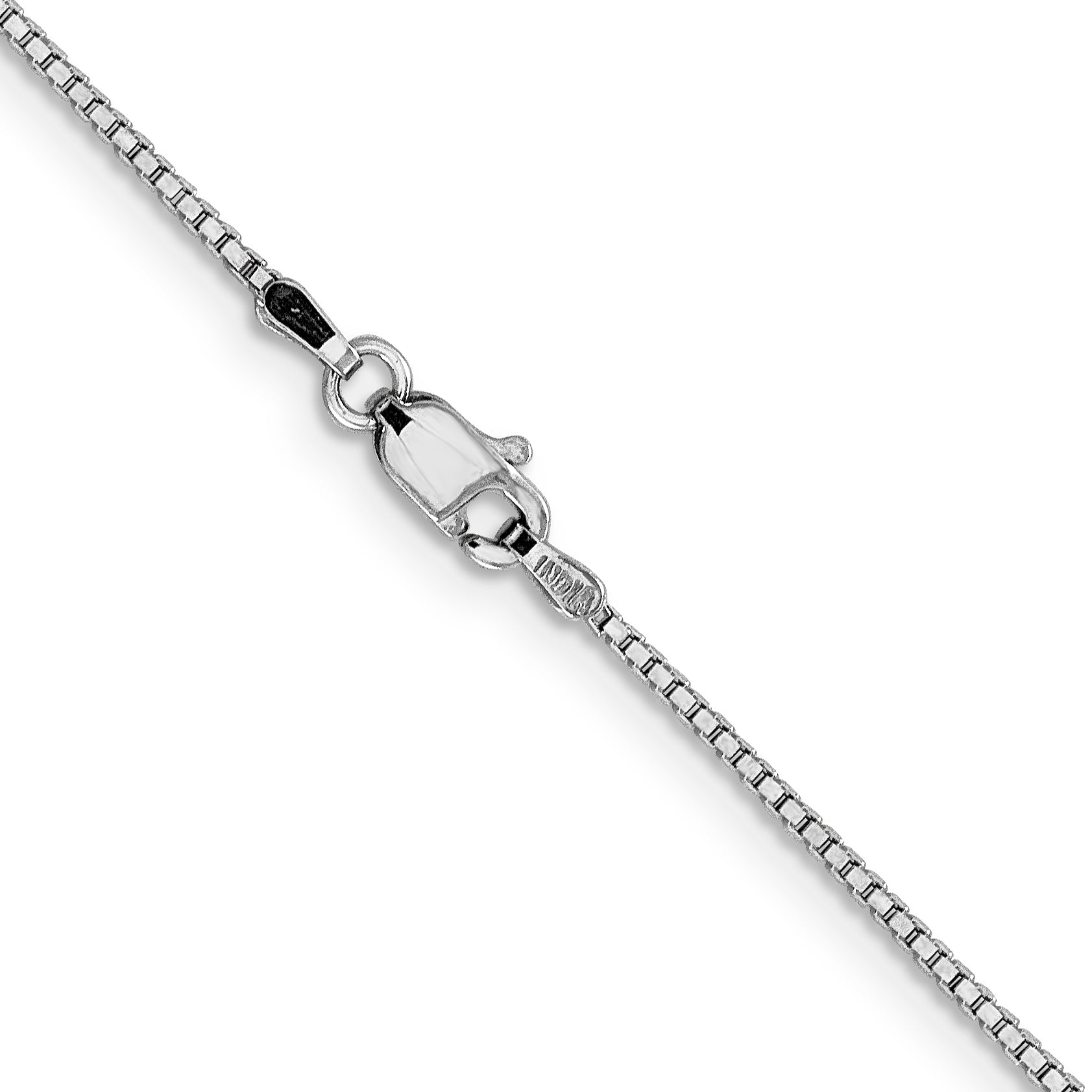 14K White Gold 30 Inch 1.05Mm Box With Lobster Clasp Chain
