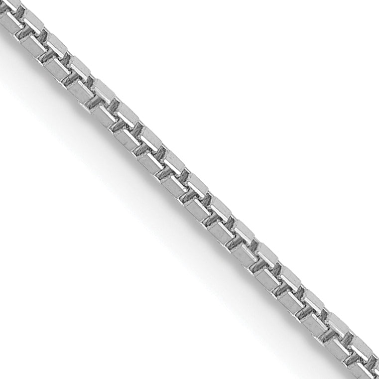 14K White Gold 30 Inch 1.05Mm Box With Lobster Clasp Chain