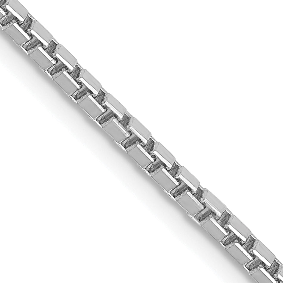 14K White Gold 16 Inch 1.9Mm Box With Lobster Clasp Chain