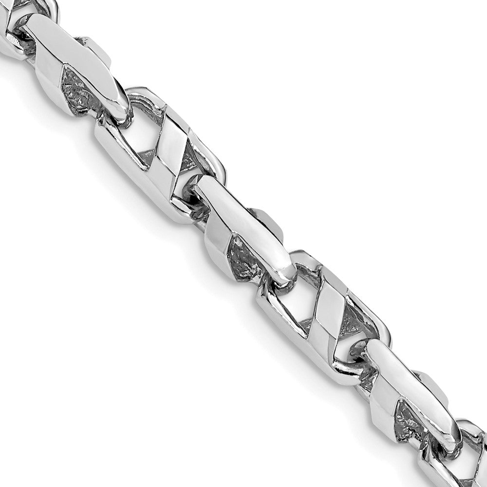 14K White Gold 20 inch 5.5mm Fancy Link with Fancy Lobster Clasp Chain