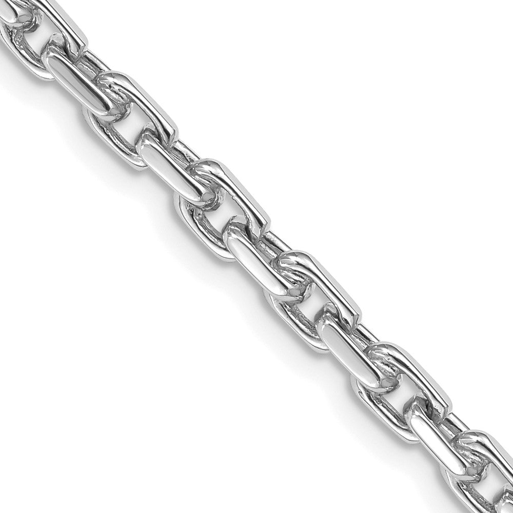 14K White Gold 20 inch 4.2mm Hand Polished Fancy Link with Lobster Clasp Chain