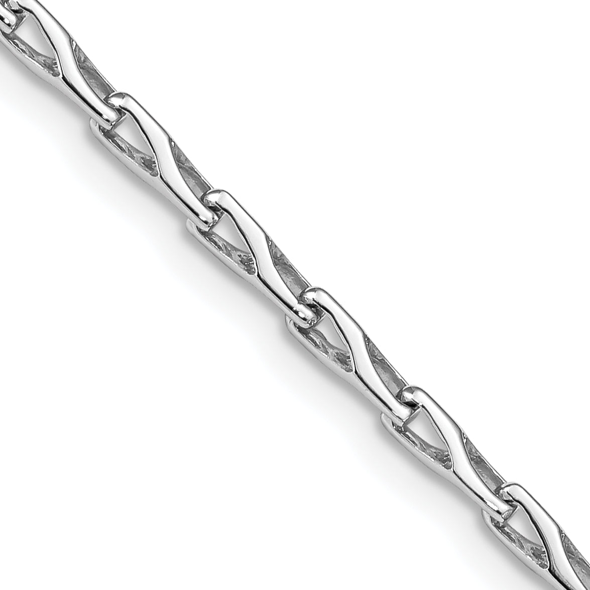 14K 24 Inch 2.75Mm Hand Polished Fancy Link With Lobster Clasp Chain