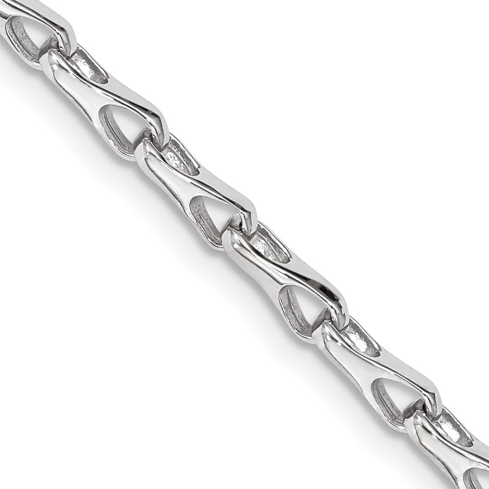 14K White Gold 20 inch 3.5mm Hand Polished Fancy Link with Lobster Clasp Chain