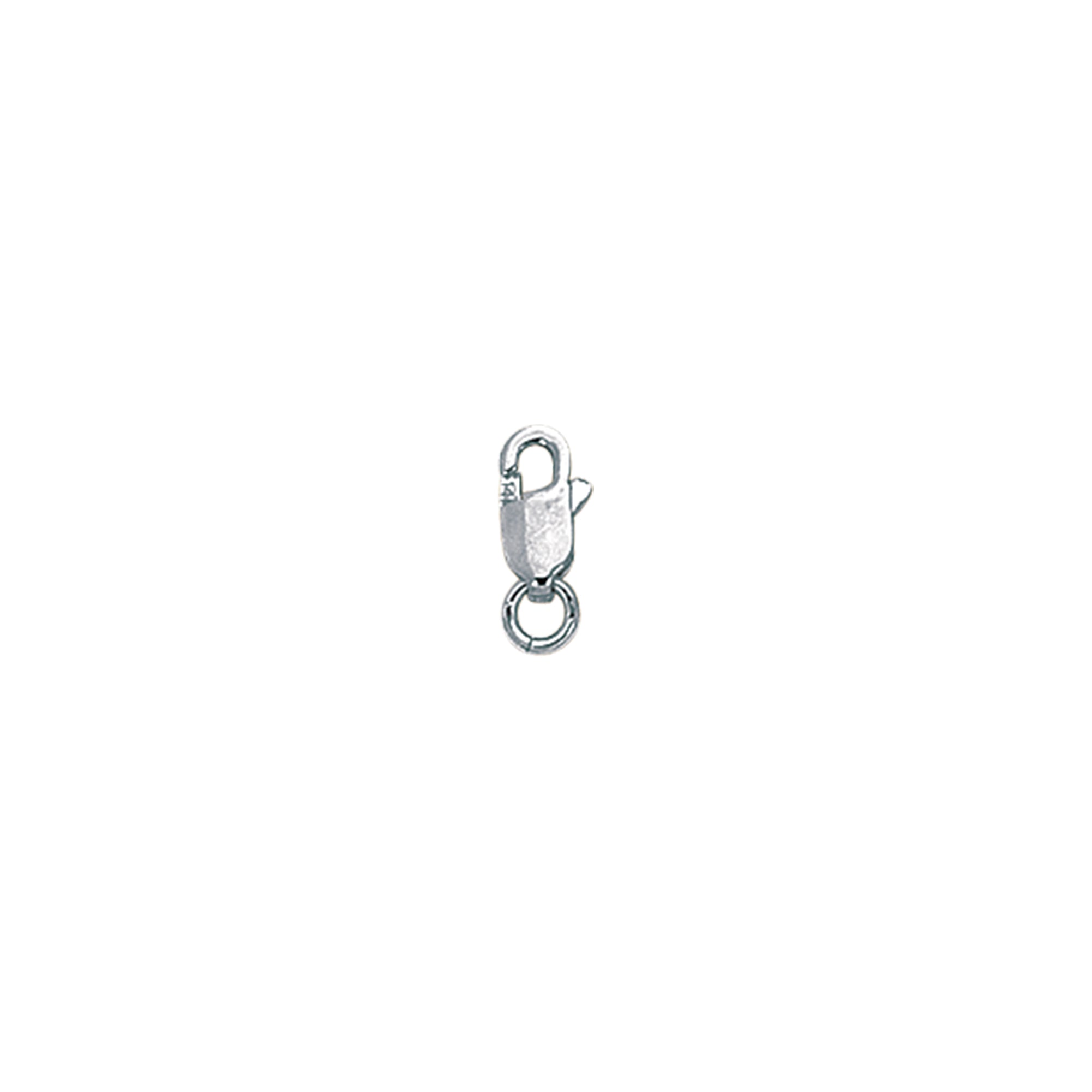 14K White Gold 8Mm Rectangular Lobster Lock