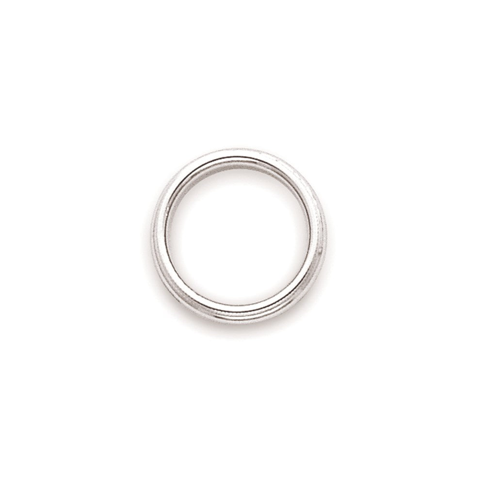 14k White Gold 3mm Milgrain Half Round Wedding Band Size 12