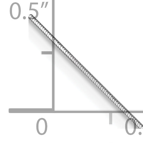 14K White Gold 16 Inch .5Mm Octagonal Snake With Lobster Clasp Chain