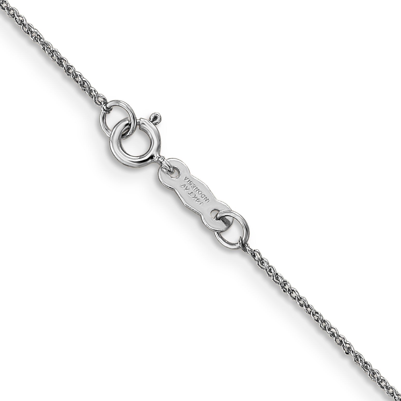 14K White Gold 16 inch .70mm Ropa with Spring Ring Clasp Chain