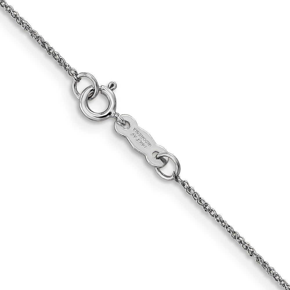 14K White Gold 14 inch .70mm Ropa with Spring Ring Clasp Chain