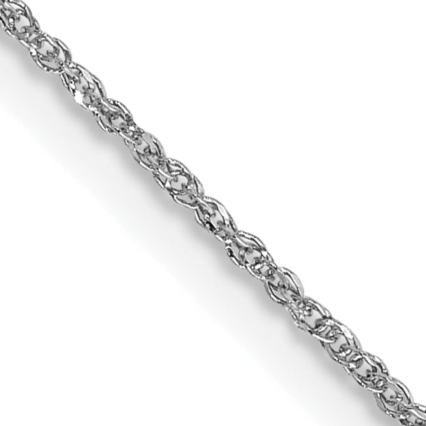 14K White Gold 16 inch .70mm Ropa with Spring Ring Clasp Chain